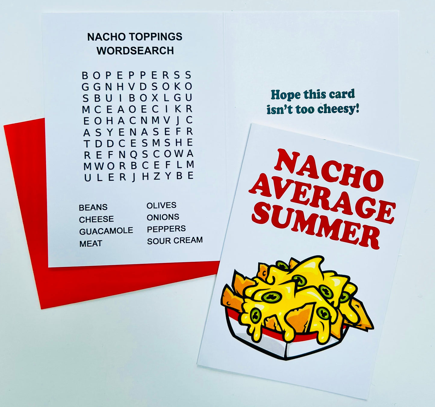 Foodie Camper-Greeting Card Set of 6-Includes 2 Scratch-off Joke Cards