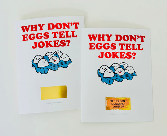 Foodie Camper-Greeting Card Set of 6-Includes 2 Scratch-off Joke Cards