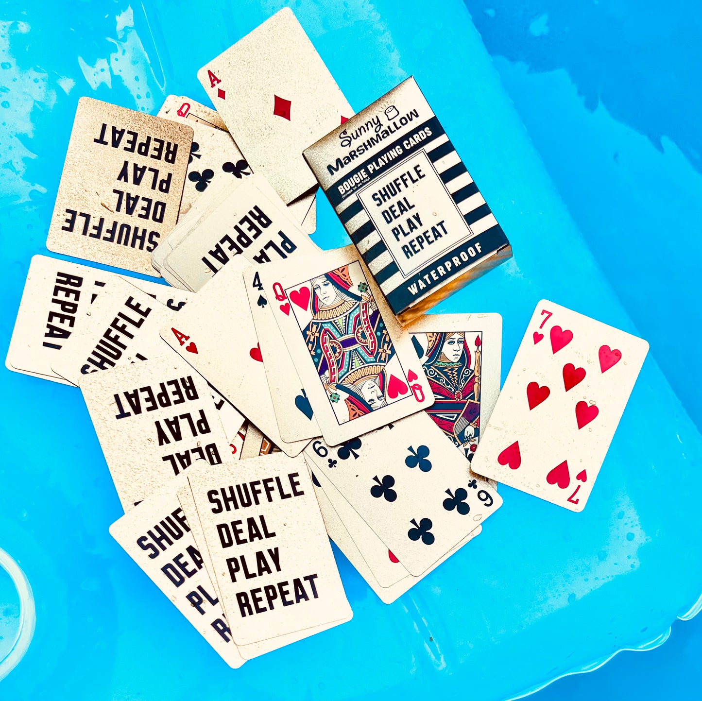 Shuffle Deal Play Repeat! Waterproof Playing Cards