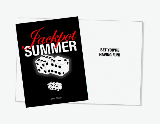 Choose Your Style-Shoe Charm Greeting Cards for Camp