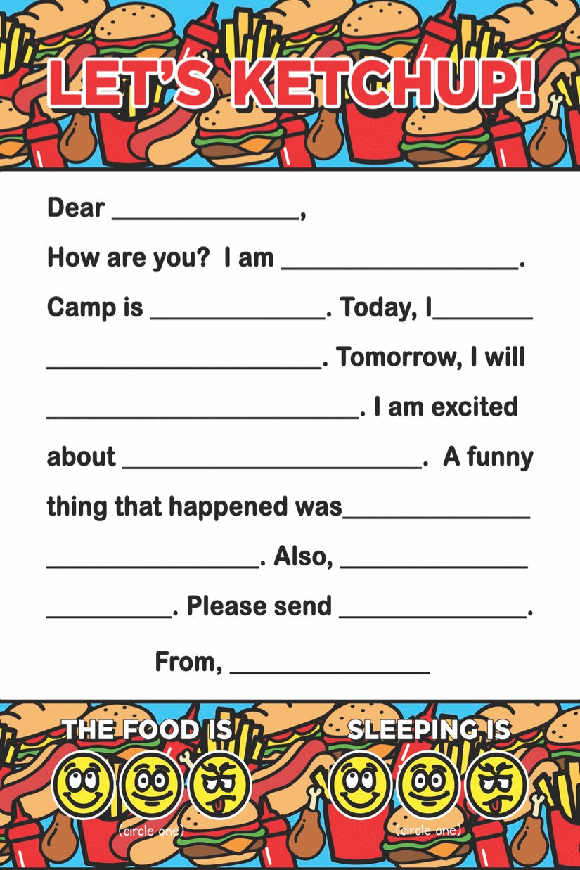 Fill-In Camp Stationery Sets