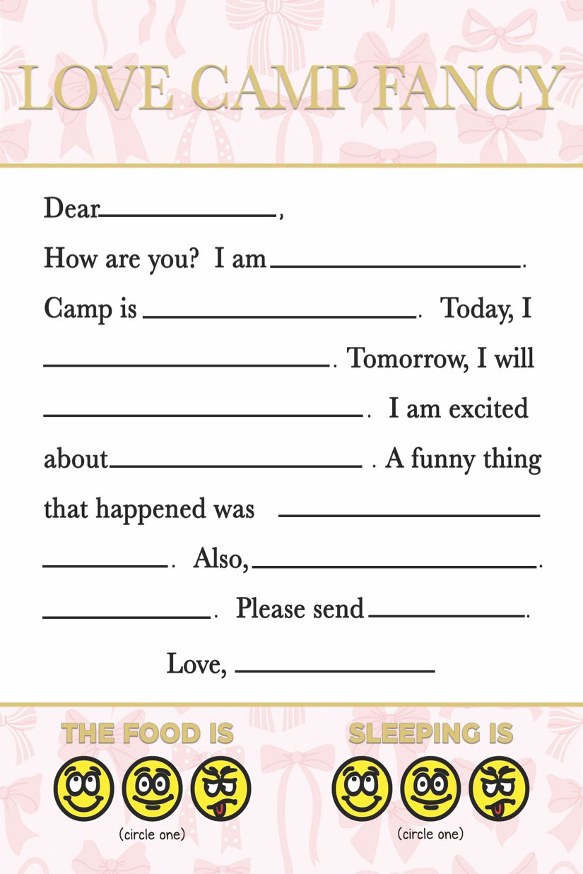 Love Camp Fancy Fill-In Stationery Set
