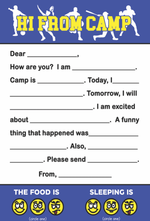 Camp Fill-In Stationery Sets