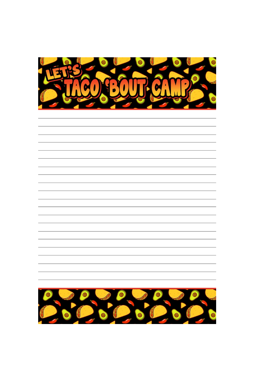 Blank Camp Stationery Sets
