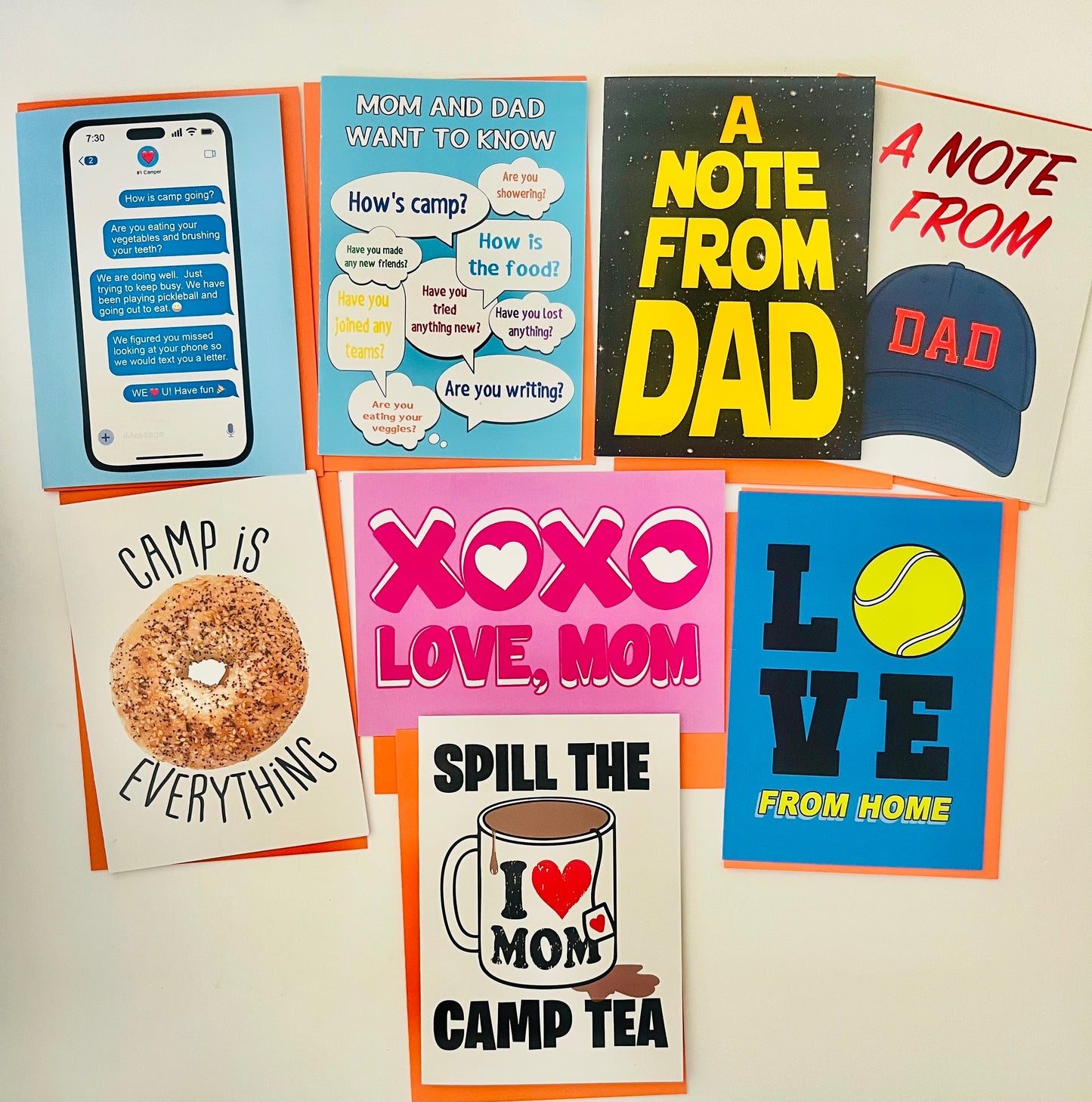 NEW! PARENT'S PACK-Summer Camp Greeting Cards Set of 8