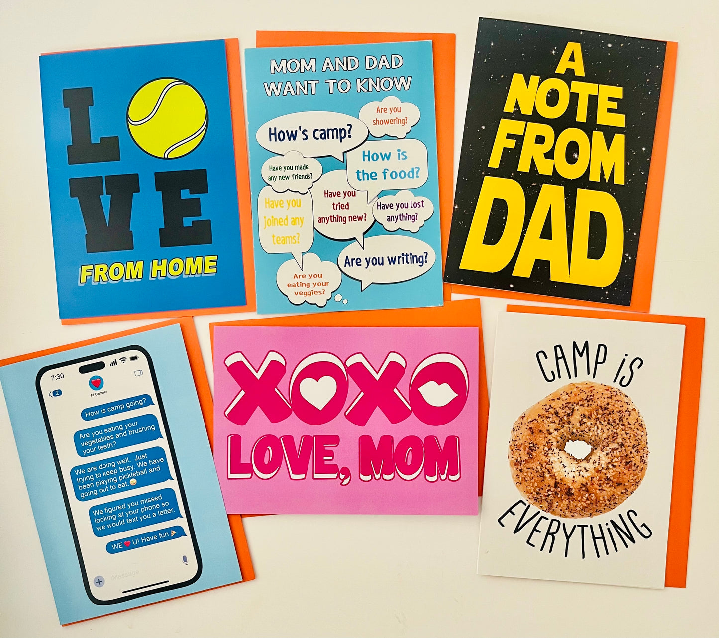 NEW! PARENT'S PACK-Summer Camp Greeting Cards Set of 6