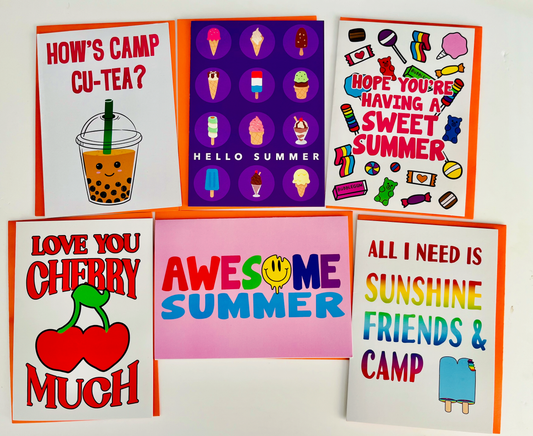 SWEET PACK-Summer Camp Greeting Cards Set of 6
