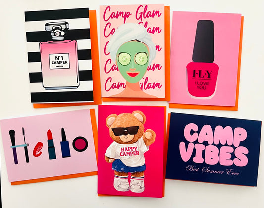 GLAM PACK-Summer Camp Greeting Cards Set of 6