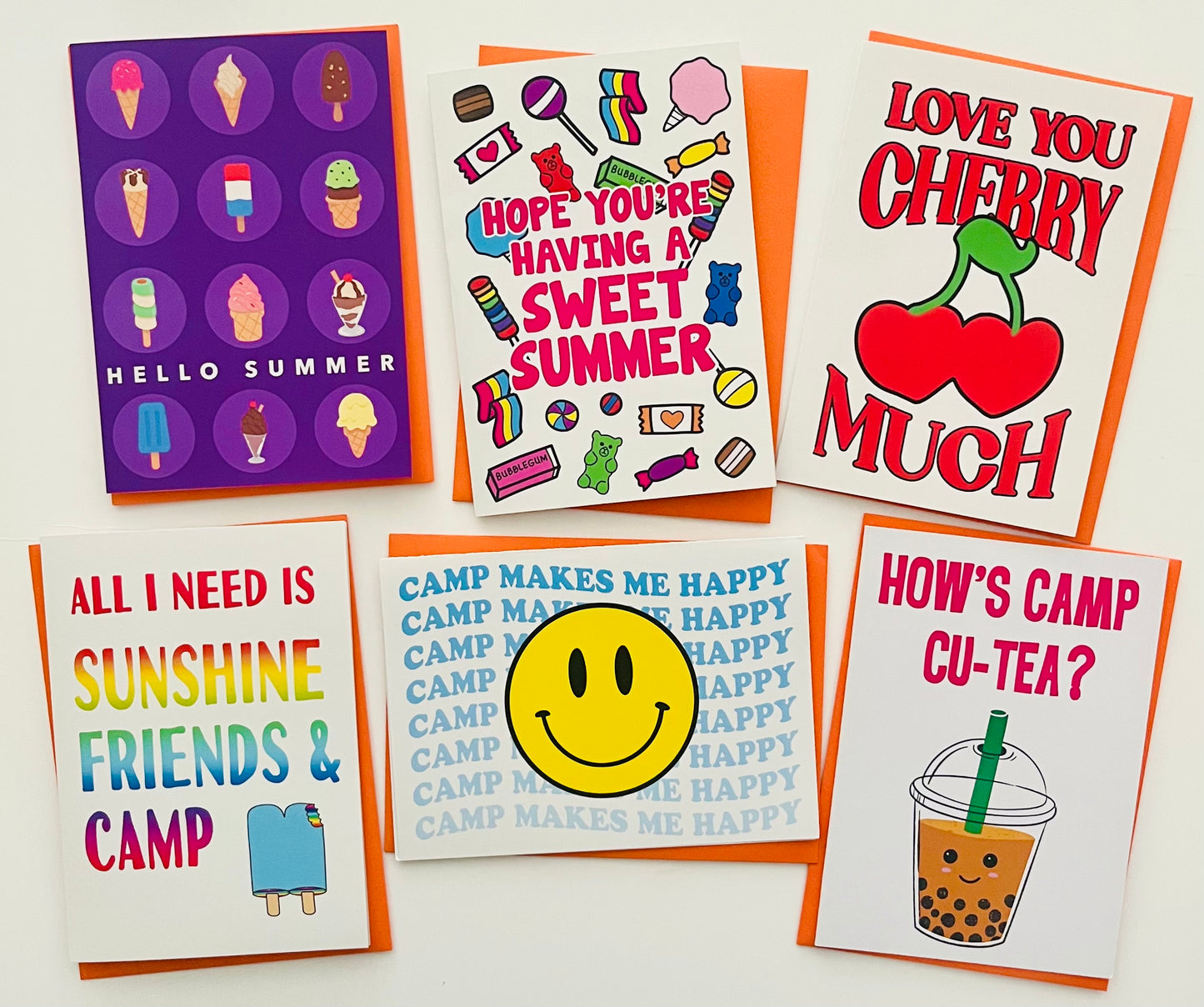 SWEET PACK-Summer Camp Greeting Cards Set of 6