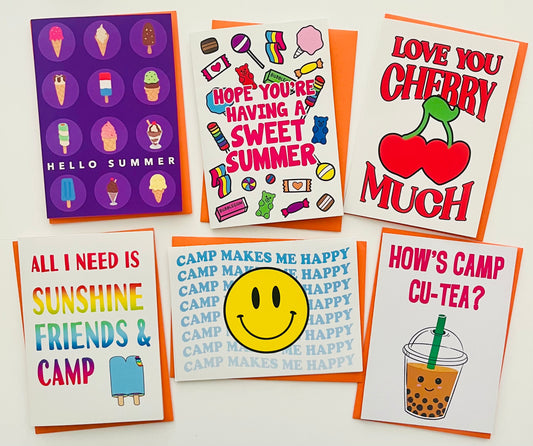 SWEET PACK-Summer Camp Greeting Cards Set of 6