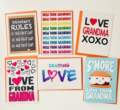 Grandma Pack-Camp Greeting Card Set of 6