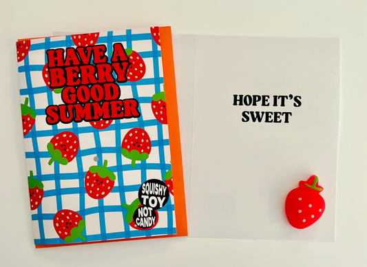 Have A Berry Good Summer! (w/ mini strawberry squishy)