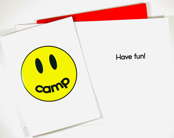 Charm Collection: Cool Camp Pack of 5 greeting cards with 2 shoe charms
