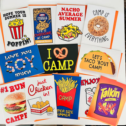 NEW! Foodie Supreme Camp Pack of 12 Greeting Cards