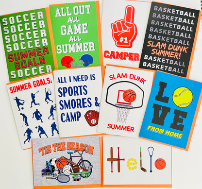 NEW! Ultimate Sports Pack-Camp Greeting Cards Set of 10