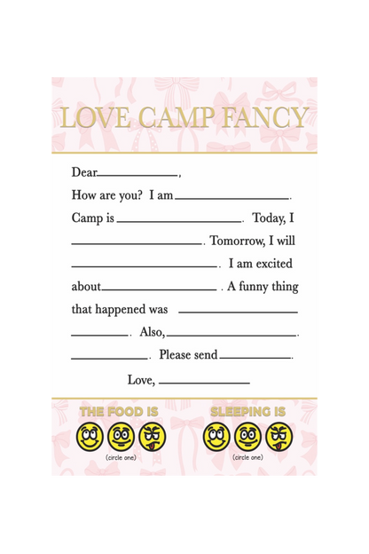 Fill-In Camp Stationery Sets