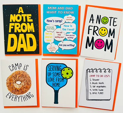 NEW! PARENT'S PACK-Summer Camp Greeting Cards Set of 6