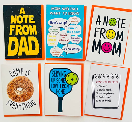 NEW! PARENT'S PACK-Summer Camp Greeting Cards Set of 6