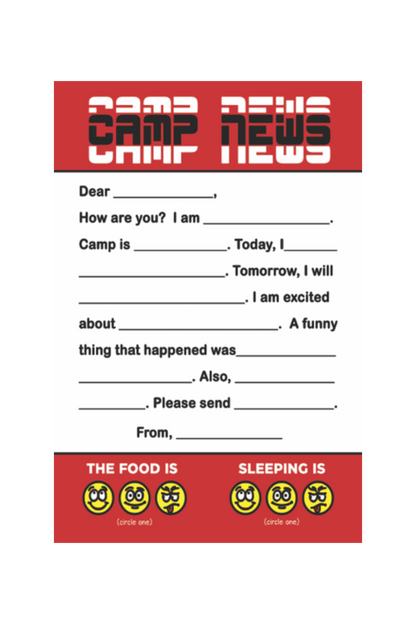 Fill-In Camp Stationery Sets