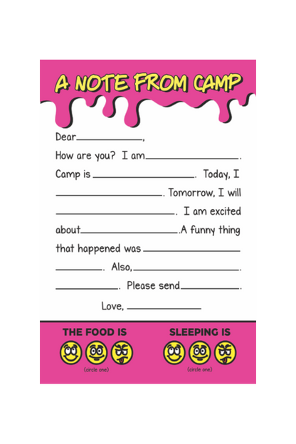 Fill-In Camp Stationery Sets