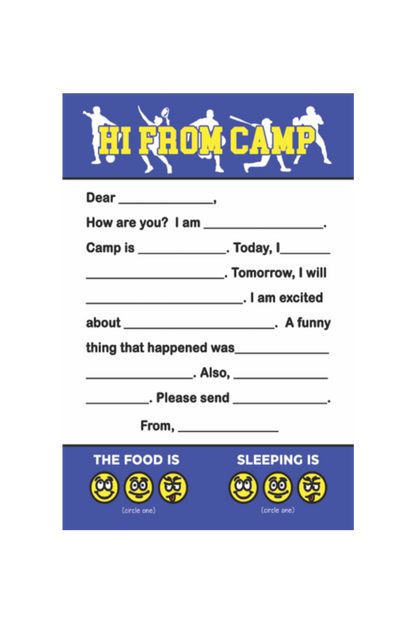 Fill-In Camp Stationery Sets