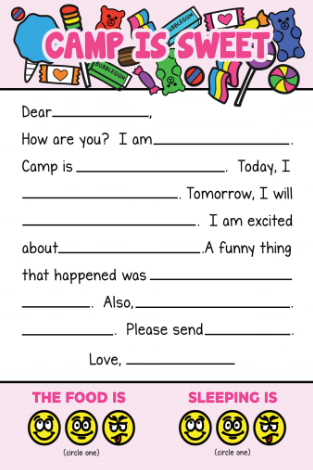 Camp Is Sweet Fill-in Stationery Set