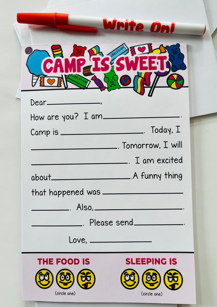 Camp Is Sweet Fill-in Stationery Set