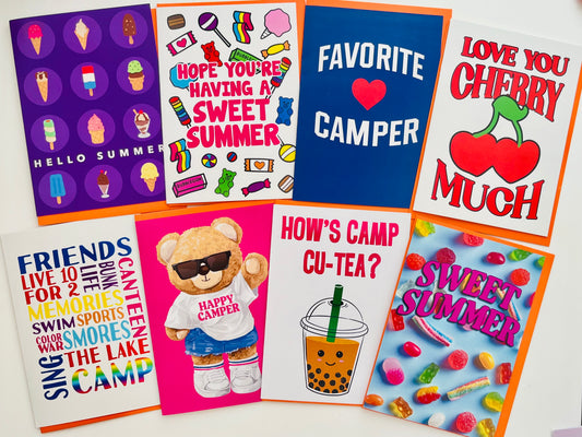 NEW! ULTIMATE SWEET PACK of 8 Camp Greeting Cards
