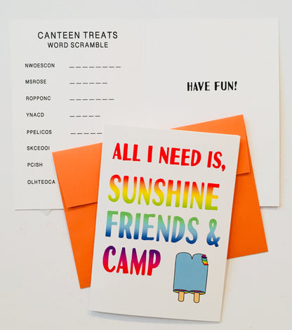 SWEET PACK-Summer Camp Greeting Cards Set of 6