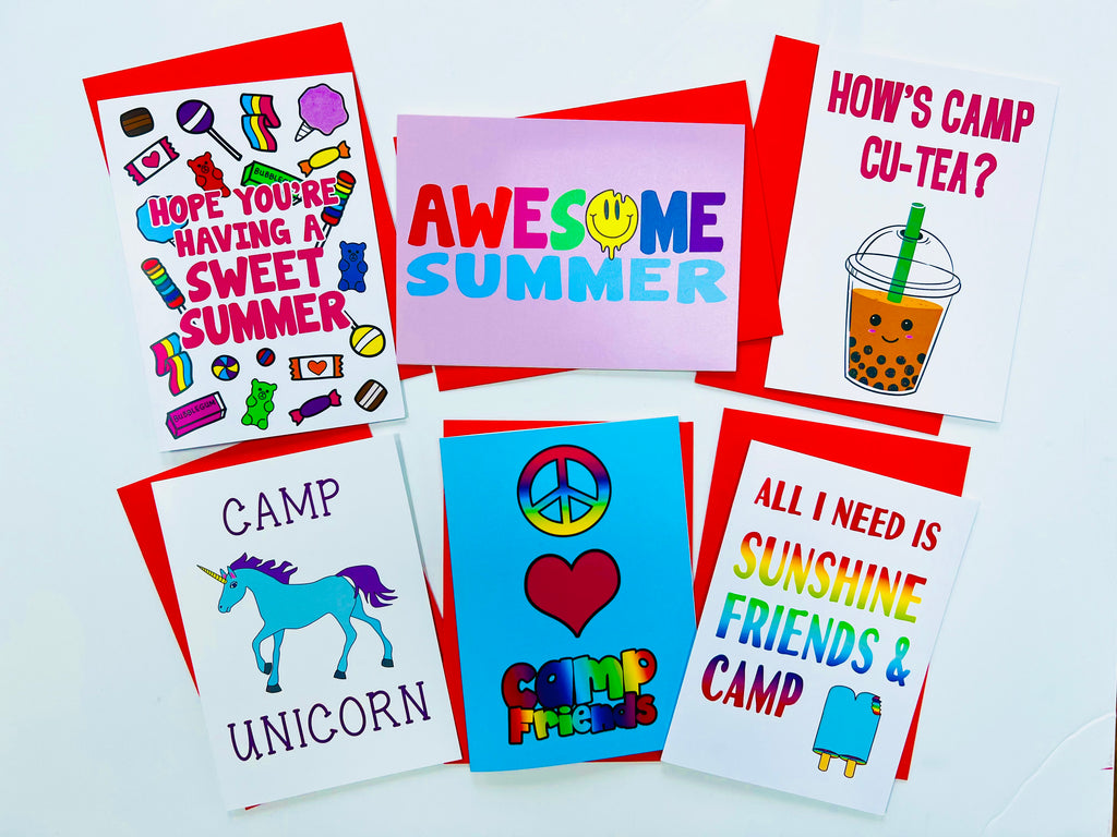 SWEET PACK-Summer Camp Greeting Cards Set of 6