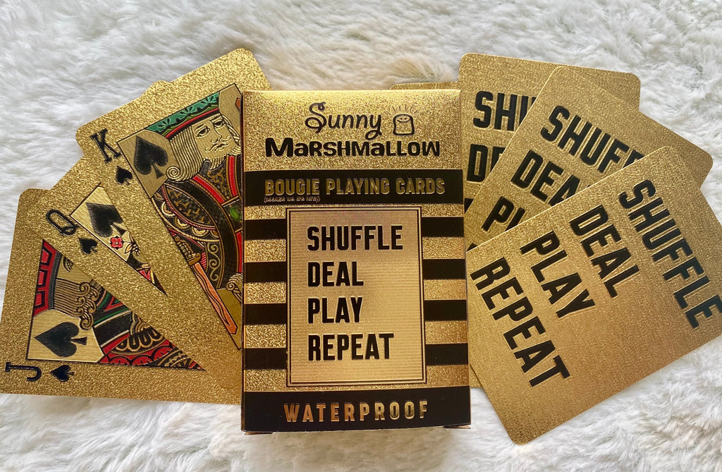 Shuffle Deal Play Repeat! Waterproof Playing Cards